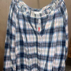 NWT GAP plaid blouse